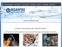 Tablet Screenshot of insanpro.de